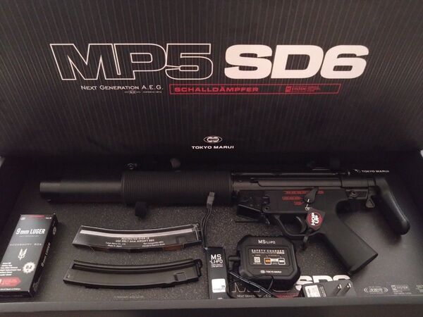東京マルイ 次世代電動ガン MP5 SD6 純正リポバッテリー 純正充電器