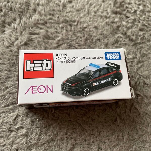 AEON限定 トミカ No.44 スバル インプレッサ WRX STI 4door イタリア警察仕様