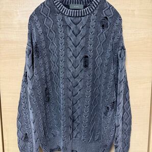 【CLEL】High Vintage Design Damage Knit