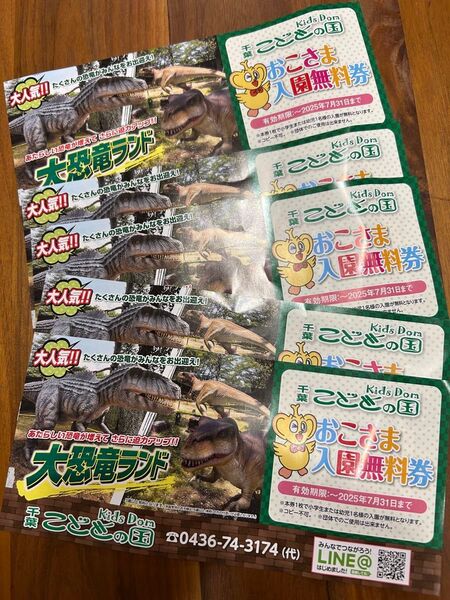 千葉こどもの国キッズダムの子供招待券 5枚