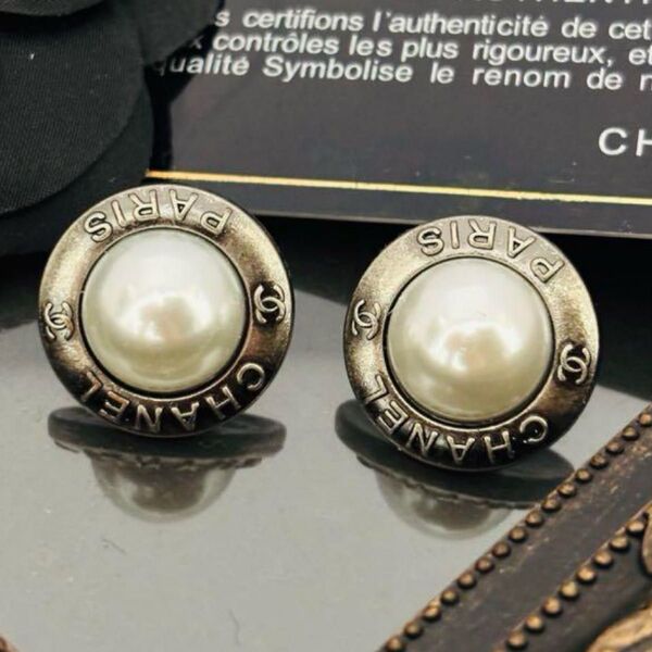 CHANEL シャネル ヴィンテージ イヤリング silverパールアンティーク