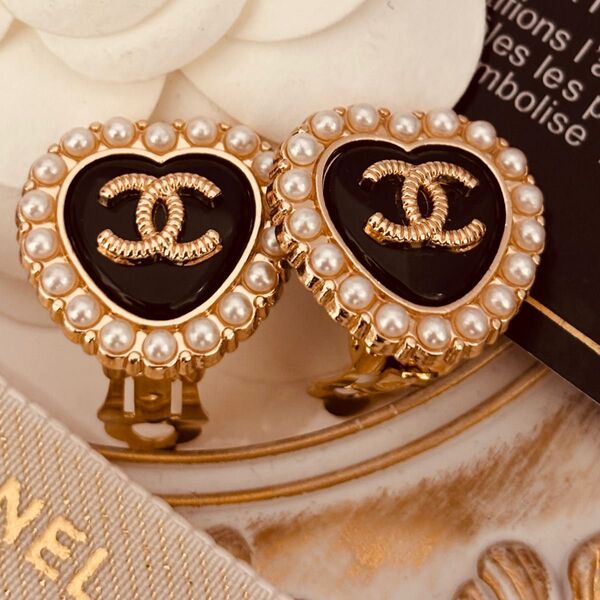CHANEL シャネル イヤリング ココマーク ハート パール ゴールド ヴィンテージ