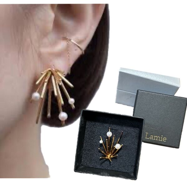 Lamie パール ピアス イヤリング アクセサリー