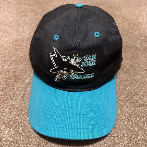 90s ヴィンテージNHL San Jose Sharks キャップ 帽子