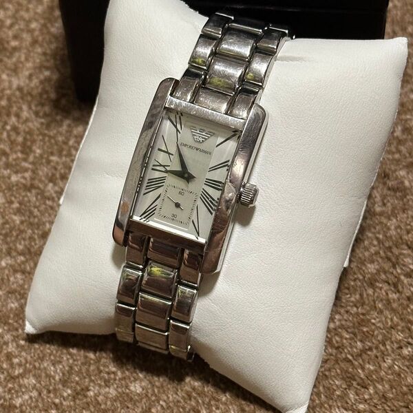 EMPORIO ARMANI エンポリオアルマーニ AR-0146 レクタンギュラー 腕時計 稼働中