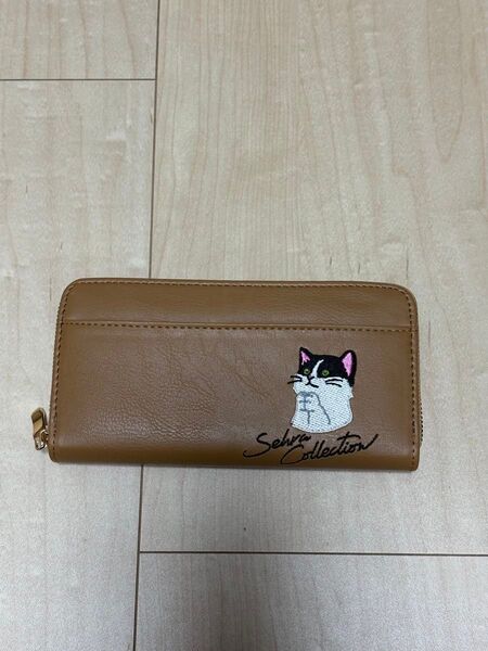 財布 新品 猫 Cat ベージュ系 長財布 未使用