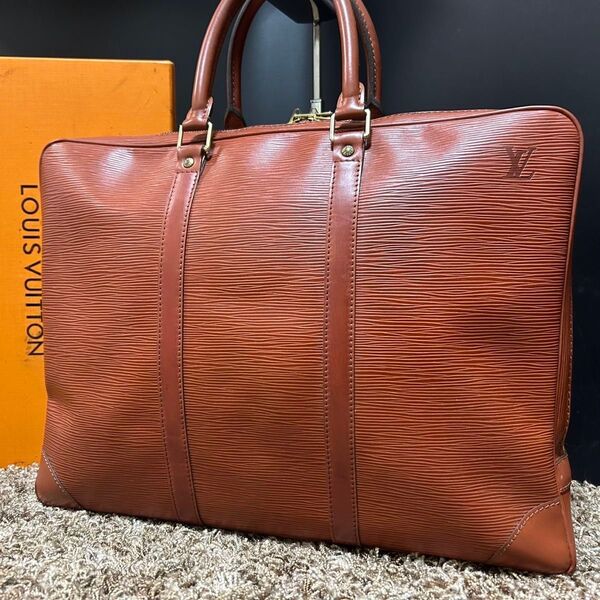 【鑑定済】 ルイヴィトン LOUIS VUITTON ヴォワヤージュ ビジネスバッグ メンズ ブリーフケース 手提げ エピ レザー