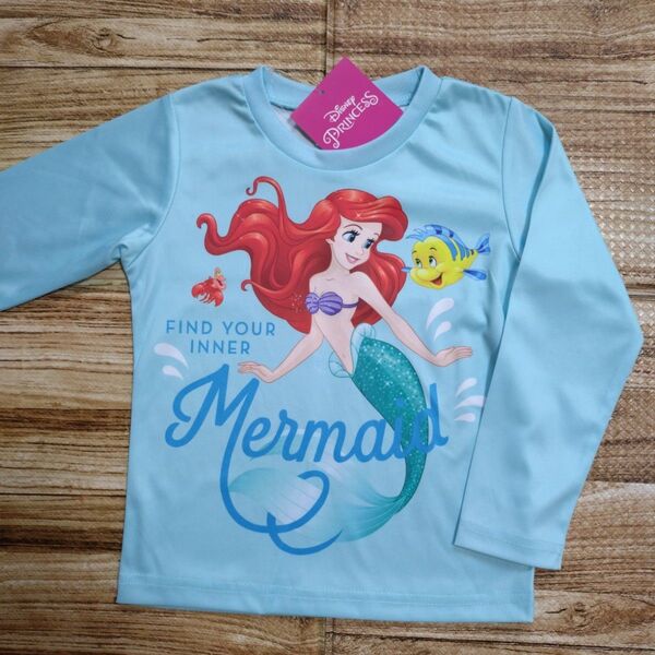 新品 未使用 ディズニープリンセス アリエル 長袖 Tシャツ ロンT 100