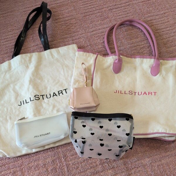 ラスト。お値下げギリギリ不可。ジルスチュアート5点セットJILLSTUART。エコバッグ トートバッグ。JILL。ポーチまとめ出品