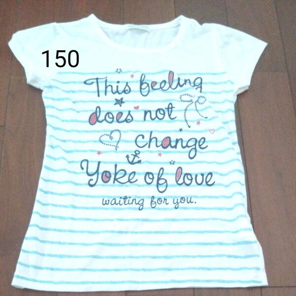 子供服 Tシャツ 150 女の子 ストーン付き 半袖 カットソー