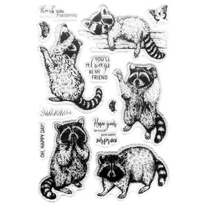 クリアスタンプ639:raccoon《2点で15%、3点で20%OFF》