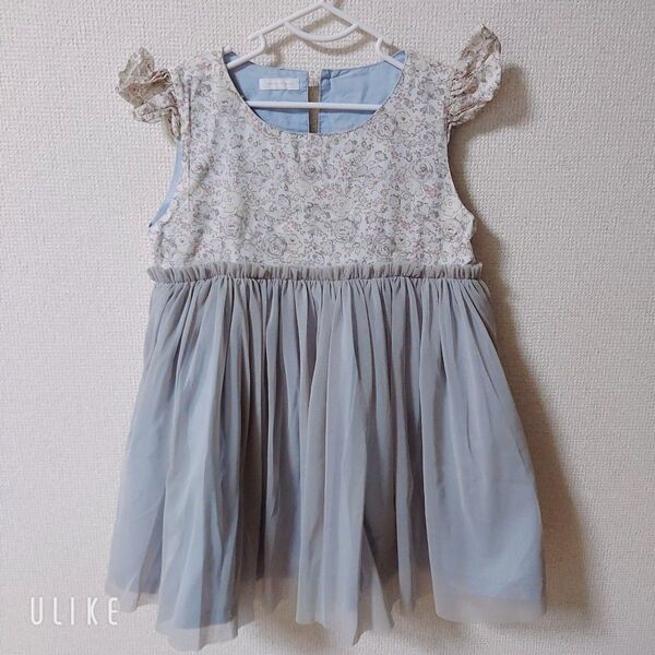 ハンドメイド リバティ フェリシテ チュール ワンピース 90