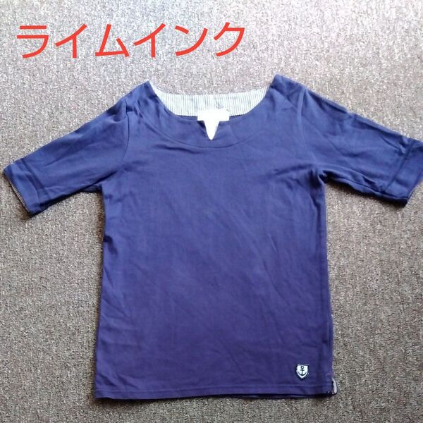 ライムインク半袖カットソー Tシャツ F