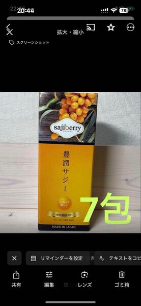 【個包装】豊潤 サジー スティック 30ml×7本
