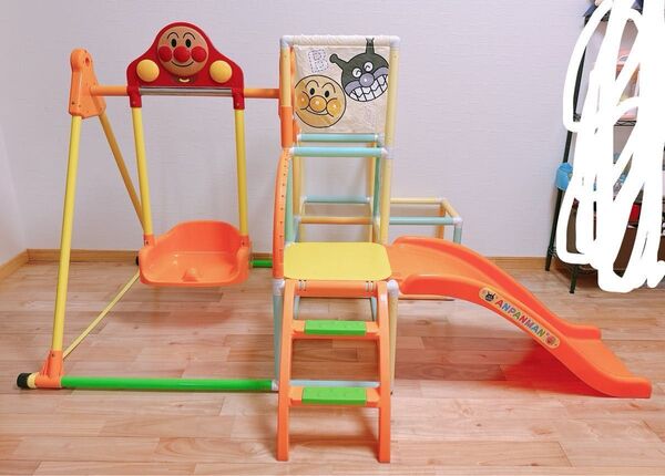 アンパンマン ブランコパークDX うちの子天才 ブランコ すべり台 室内遊具 ジャングルジム 室内