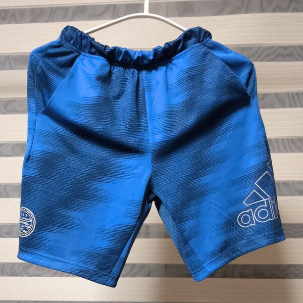 adidas アディダス ハーフパンツ 140 ショートパンツ 半ズボン 青 ポリエステル