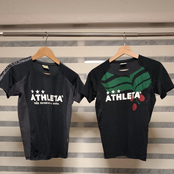 難あり2枚セット ATHLETA アスレタ サッカー フットサル 半袖Tシャツ 150