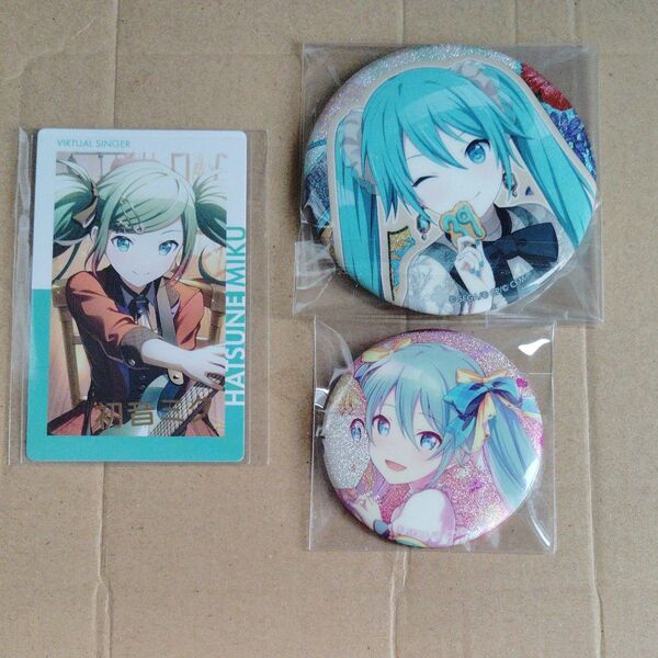 プロセカ 初音ミク エピカ 箔押し Birthday缶バッチ グリ缶