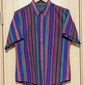 【USED美品】COLORS by ALEXANDER JULIAN マルチストライプシャツ 古着