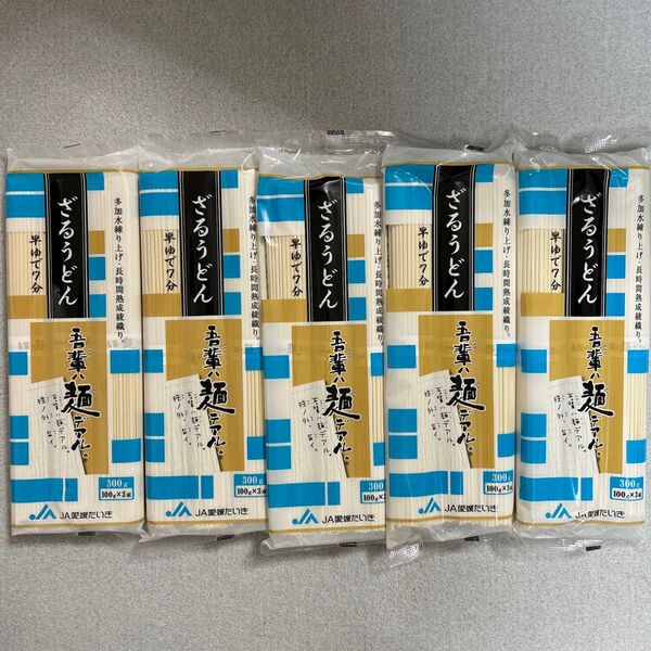 吾輩ハ麺デアル ざるうどん 300g×5袋 まとめ売り JA愛媛たいき