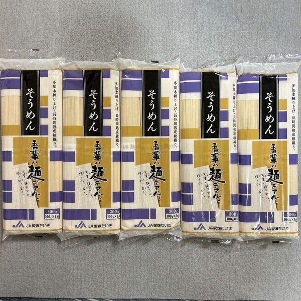 JA愛媛たいき そうめん 300g×5袋 合計1500g 吾輩ハ麺デアル。