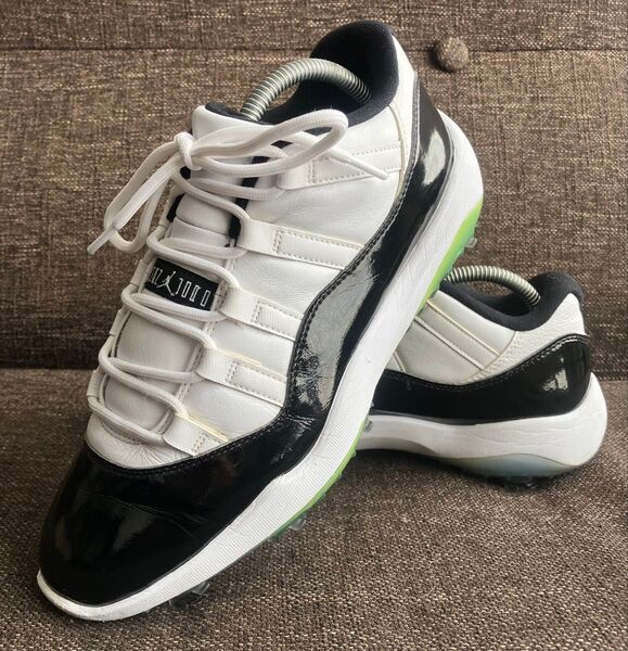NIKE ナイキ エアジョーダン11 コンコルド ゴルフシューズ スパイク 白黒 27cm