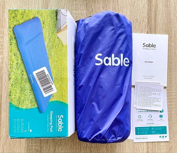 Sable セーブル エアーマット キャンプマット 厚さ14cm アウトドアマット 枕一体型 防水性と耐用性兼備 収納袋付き 軽量