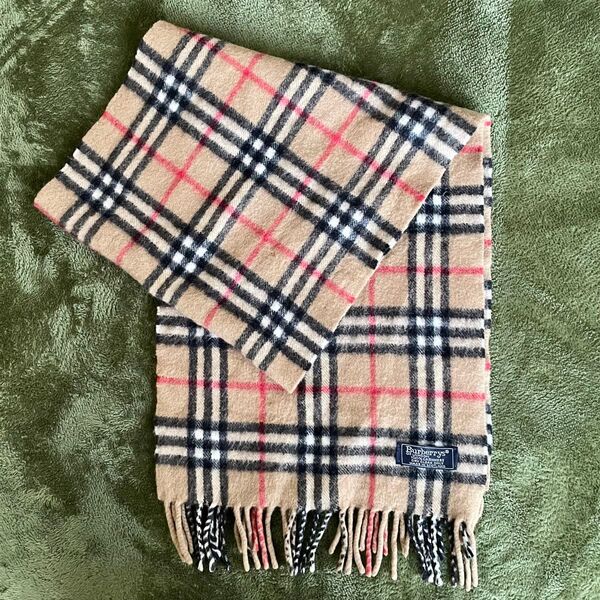 〈訳あり品〉Burberrys バーバリー ノバチェック カシミヤ100% マフラー (A)