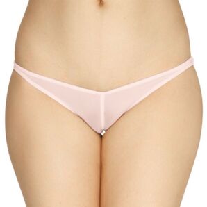 【日本製】極薄くい込みローライズハーフバック ピンク パンティ ランジェリー