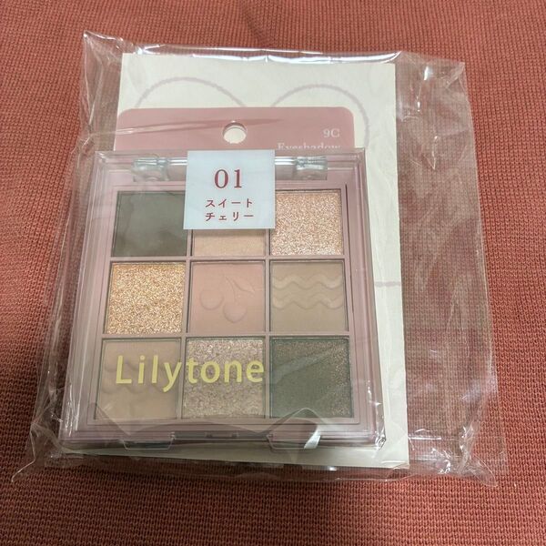 Lilytone 9色アイシャドウパレット 01スイートチェリー