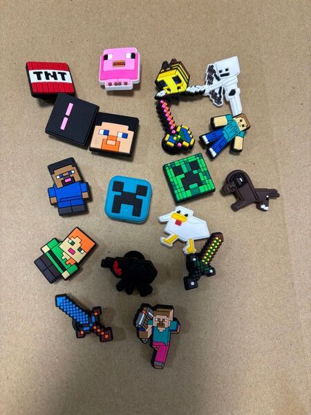 マインクラフト ジビッツ 18個セット クロックス アクセサリー サンダル 靴 チャーム マイクラ Minecraft