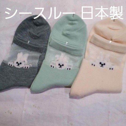 足首シースルーソックス 23~25