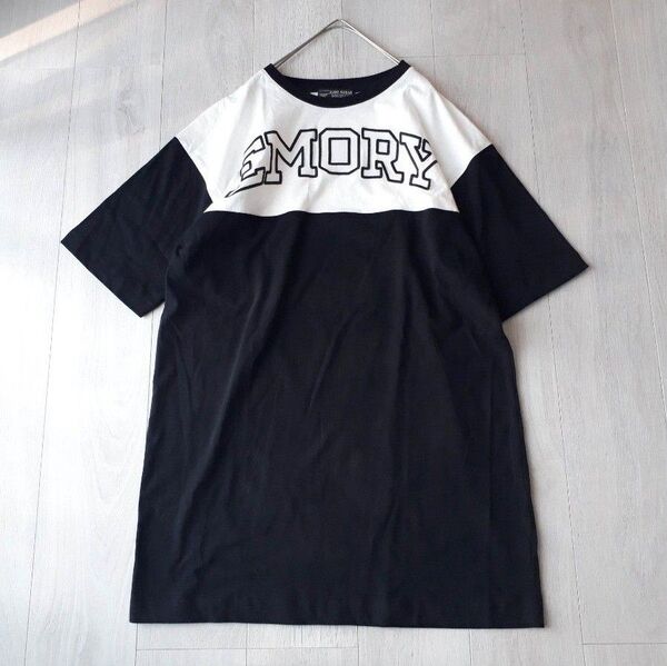 CUBE SUGAR ビッグロゴ刺繍 オーバーサイズ Tシャツワンピース