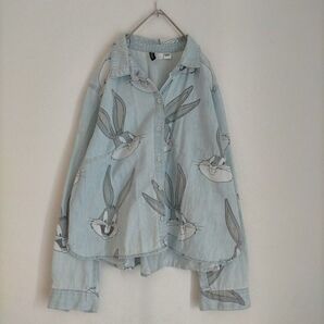 H&M ルーニー・テューンズ LOONEY TUNES デニムシャツ