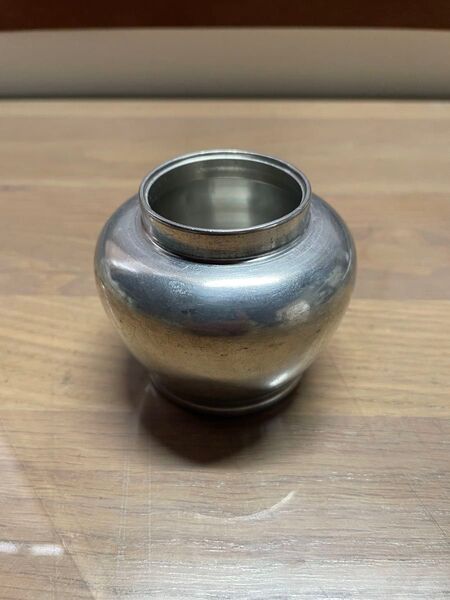 英祥堂製 本錫茶壷 煎茶道具 古錫 茶心壷