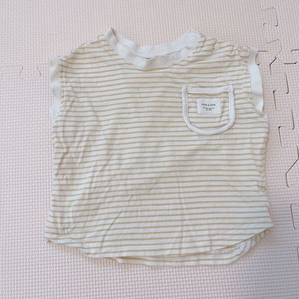 半袖Tシャツ Tシャツ キッズ カットソー 80cm ベビー服 子供服 ボーダー 夏服
