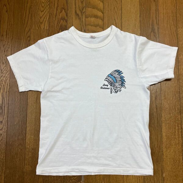 フラットヘッド Tシャツ インディアン プリント ホワイト