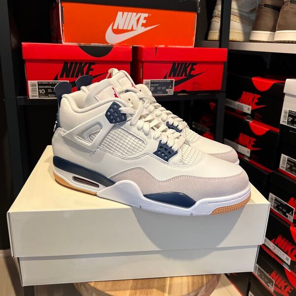 Nike SB Air Jordan 4 "Summit White/Navy" 29cm