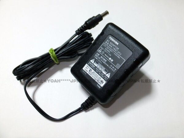 純正 TOSHIBA ポータブルDVDプレーヤー ACアダプター WA-18Q12FU 東芝 12V 1.5A センターピン有り