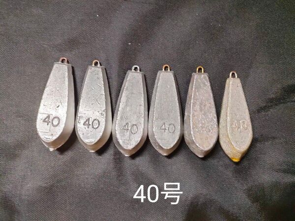 六角オモリ40号6個セット 船釣り 沖釣り