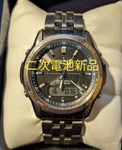 CASIO カシオ リニエージ 電波ソーラーLCW-100Tチタニウム製(二次電池新品)