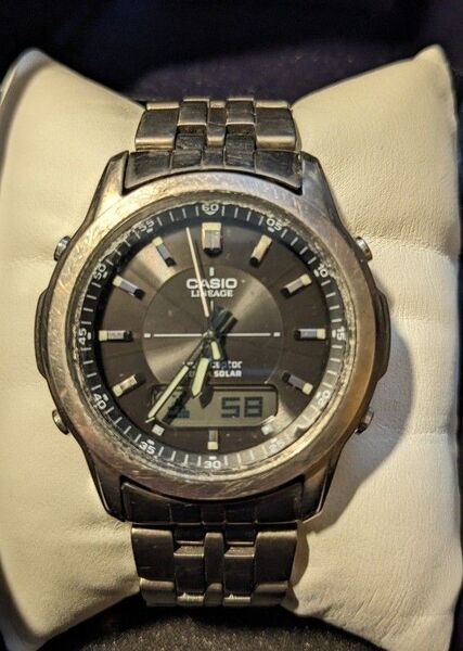 CASIO カシオ リニエージ 電波ソーラーLCW-100Tチタニウム製