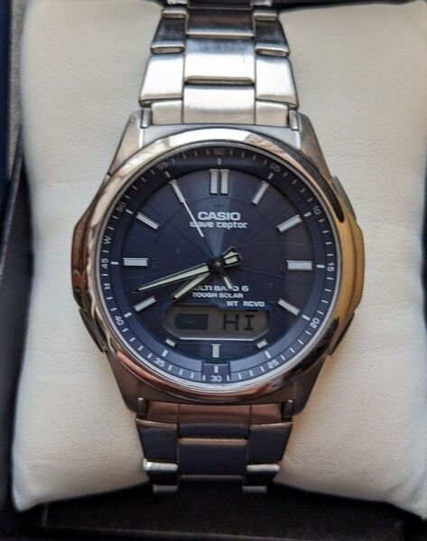 ①CASIO カシオ ウェ―ブセプター電波ソ―ラ―WVA-M630