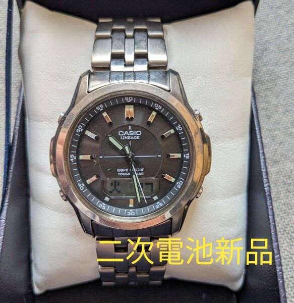 CASIO カシオ ウェーブセプター LINEAGE 電波ソーラーLCW-110T(二次電池新品)
