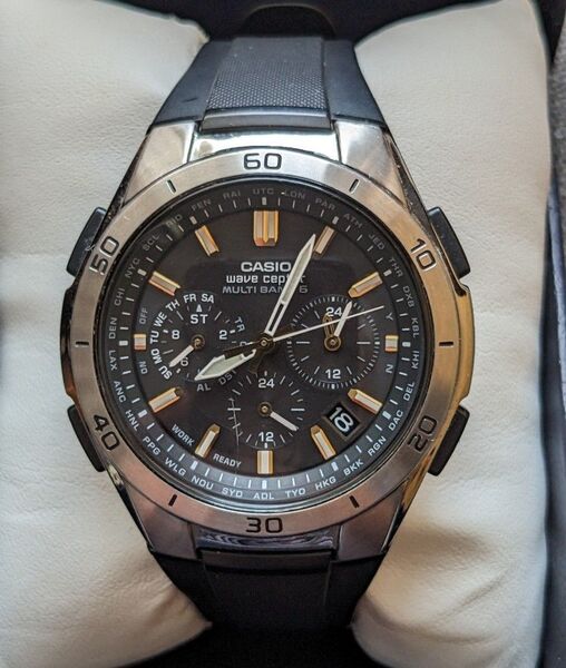 CASIO カシオ ウェーブセプター クロノグラフ 電波ソーラー マルチバンド6 WVQ-M410