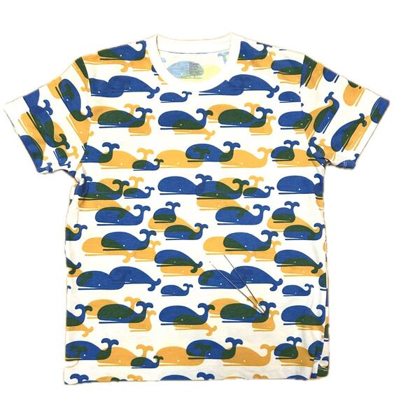 美品 グラニフ Tシャツ クジラ 総柄