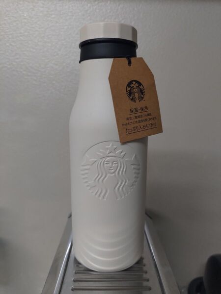 スターバックスコーヒー STARBUCKS ステンレスロゴボトルホワイト473ml 新品未使用