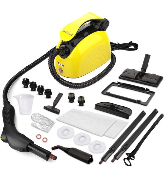 【新品・未使用】高温スチームクリーナー 多機能モップ 1.1Lタンク付 21点セット!送料無料!