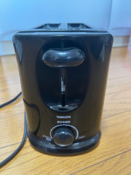 【美品】山善 ポップアップトースター ブラック 2枚焼き対応 YUA-801(B)