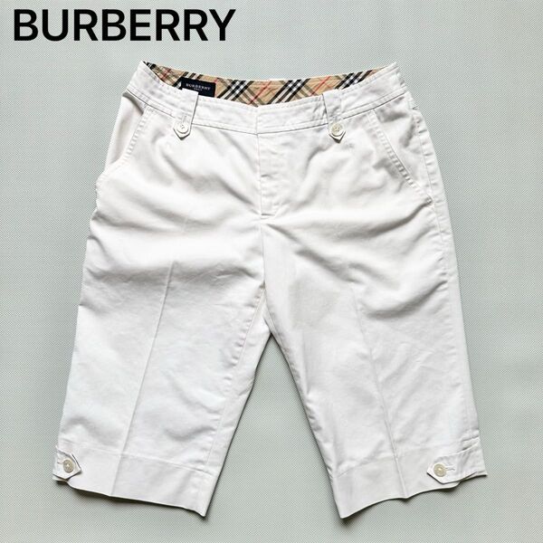 BURBERRY GOLF ショートパンツ 白 ノバチェック 9 M バーバリーゴルフ ホワイト